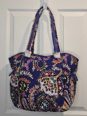 NWT Vera Bradley Iconic Glenna Satchel Romantic Paisley Shoulder Purse Bag Tote
